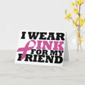 I衣服ピンクfor my Friend カード (黄色い花)