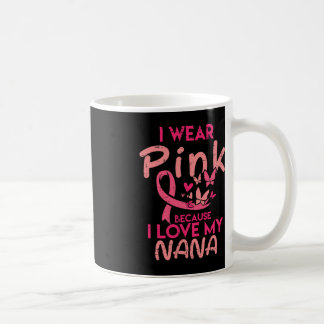 I衣服ピンクI愛My Nana乳がん認識度 コーヒーマグカップ