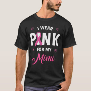 I衣服ピンクMimi乳がん認識度 Tシャツ