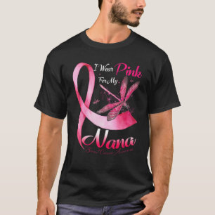 I衣服ピンクMy Nana Dragonfly Breast Cancer Tシャツ