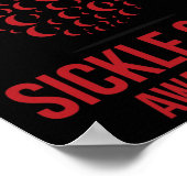 I衣服ブルゴーニュリボン鎌形細胞認識度セプテ ポスター (角)