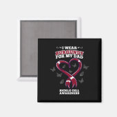 I衣服ブルゴーニュ私のパパ鎌細胞認識度5 マグネット (正面/裏面)