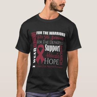 I衣服ブルゴーニュ脳動脈瘤認識度Survi Tシャツ