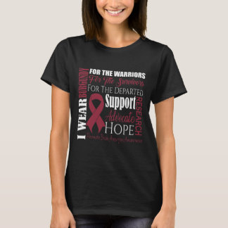 I衣服ブルゴーニュ脳動脈瘤認識度Survi Tシャツ