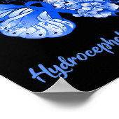 I衣服ブルー水頭症認識度 ポスター (角)