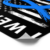 I衣服ブルー用孫糖尿病認識度フラグM ポスター (角)