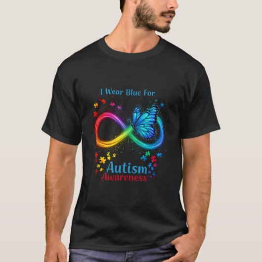 I衣服ブルー自閉症意識 – 自閉症意識 Tシャツ (正面)