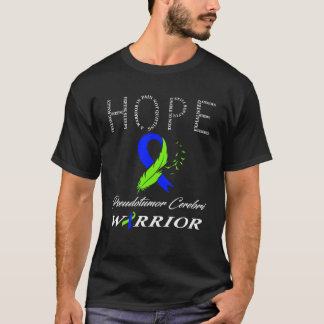I衣服ブルー&グリーンSeudotumor Cerebri Warrio Tシャツ