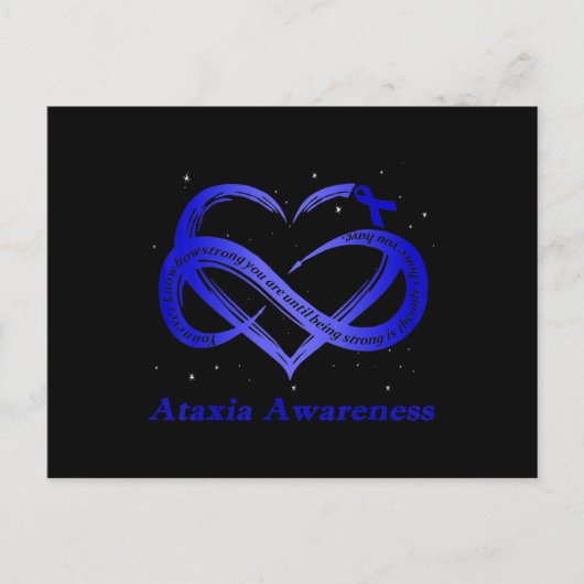 I衣服ブルーAtaxia認識度戦士Tシャツ11 ポストカード (正面)