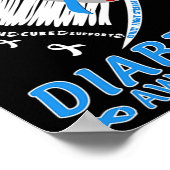 I衣服ブルーfor私の糖尿病認識度ブルーリボン ポスター (角)