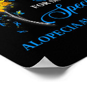 I衣服ブルーfor脱毛症認識度ひまわり1 ポスター (角)