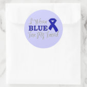 I衣服ブルーfor My Friend (ブルー認識度リボン) ラウンドシール (バッグ)