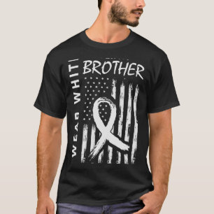 I衣服ホワイトfor Brother Lung Cancer Fla Tシャツ