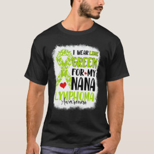 I衣服ライムグリーンナナリンパ腫認識度月Wa Tシャツ