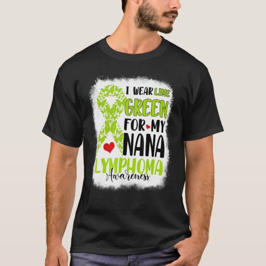 I衣服ライムグリーンナナリンパ腫認識度月Wa Tシャツ (正面)
