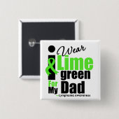 I衣服ライムグリーンフォーパパ 缶バッジ (正面&裏面)