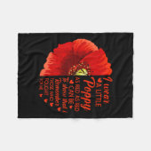 I衣服リトルレッドポピー花兵退役軍人 フリースブランケット (正面(横))