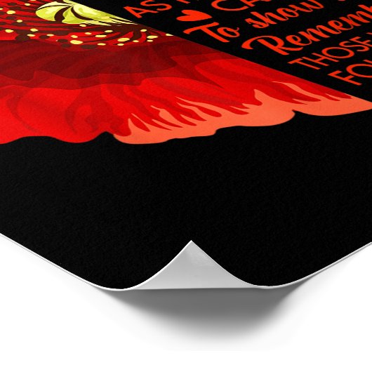 I衣服リトルレッドポピー花兵退役軍人 ポスター (角)