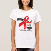 I衣服レッドで娘のハート病 Tシャツ (正面)