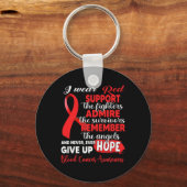 I衣服レッドは戦闘機の血液がんの認識をサポート キーホルダー (裏面)