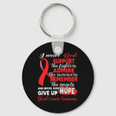 I衣服レッドは戦闘機の血液がんの認識をサポート キーホルダー (裏面)