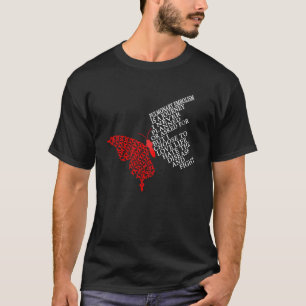 I衣服レッド肺塞栓症認識度戦士用 Tシャツ