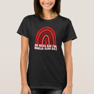 I衣服レッドfor World Hiv Aids認識度デーRed R Tシャツ