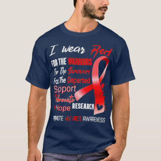 I衣服レッドHivエイズ認識度 Tシャツ