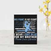 I衣服前立腺癌Aのライトブルー カード (黄色い花)