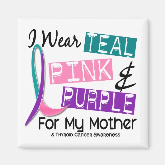 I衣服甲状腺リボンのお母さん37 マグネット (正面)