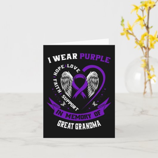 I衣服紫おばあちゃんのてんかん素晴らしの記憶 カード (黄色い花)