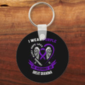 I衣服紫おばあちゃんのてんかん素晴らしの記憶 キーホルダー (正面)