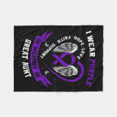 I衣服紫の叔母の覚え素晴らしに膵臓C フリースブランケット (正面(横))