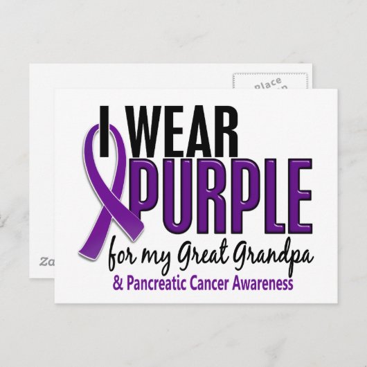 I衣服紫素晴らしのじいちゃん10膵がん ポストカード (正面/裏面)