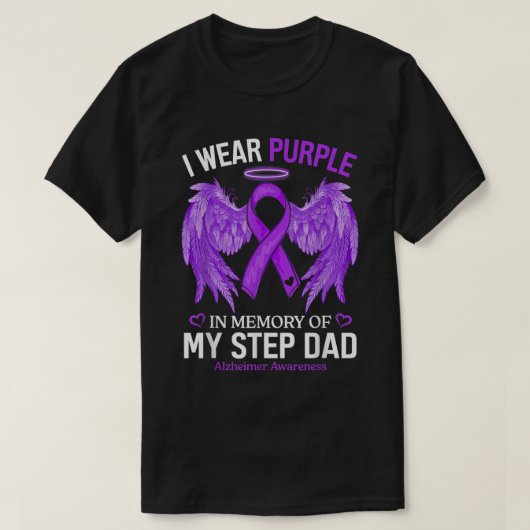 I衣服紫色のステップパパアルツハイマーアワールの記憶 Tシャツ (デザイン正面)