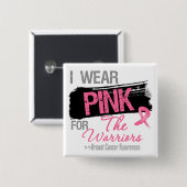 I衣服胸癌のためのピンクリボン 缶バッジ (正面&裏面)