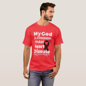 I衣服赤ハート病認識度月 Tシャツ (正面フル)