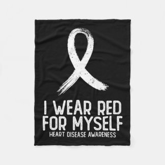 I衣服赤ハート病認識度 フリースブランケット