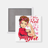 I衣服赤ハート病認識度 マグネット (正面/裏面)