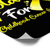 I衣服金ゴールド小児がん認識度 ポスター (角)