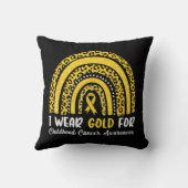 I衣服金ゴールド小児癌認識度虹 クッション (裏面)