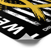 I衣服金ゴールド戦士の小児癌認識度Ame ポスター (角)