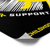 I衣服金ゴールド私は生き残り子供の小児癌A ポスター (角)