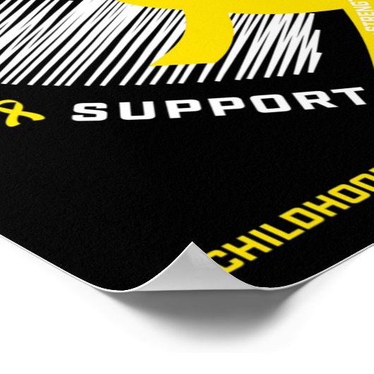 I衣服金ゴールド私は生き残り子供の小児癌A ポスター (角)