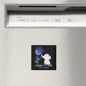 I衣服青色自閉症啓発ゾウ自閉症アワル マグネット (インサイチュ (食洗機))