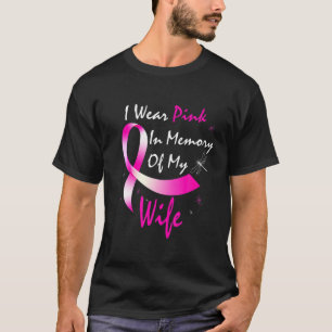 I衣服:妻の乳がんAwaの記憶にピンク Tシャツ