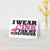 I衣服Pinkでガールフレンドカード カード (黄色い花)