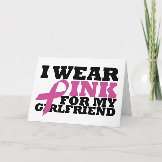 I衣服Pinkでガールフレンドカード カード (正面)