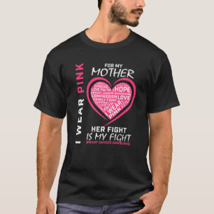 I衣服Pink For My Mom Breast Cancer Her Tシャツ