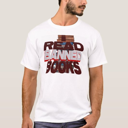 I読まれた禁止本 Tシャツ (正面)